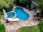 Villa Beach Club pool, hot tub & trellis 